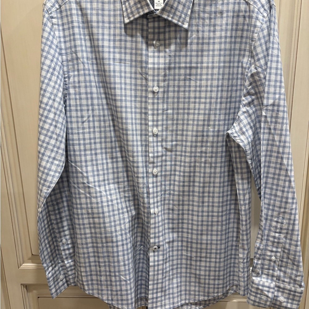 Joseph Abboud Men's Blue Checkered Shirt